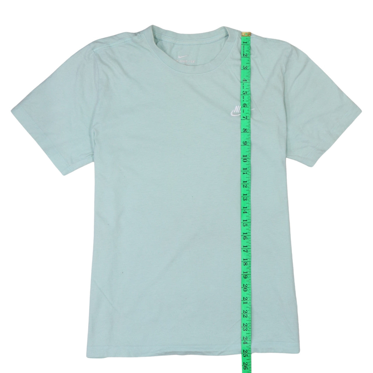 Nike Men's Green Small Crew Neck Cotton T-Shirt