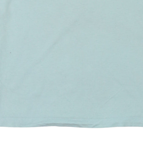 Nike Men's Green Small Crew Neck Cotton T-Shirt