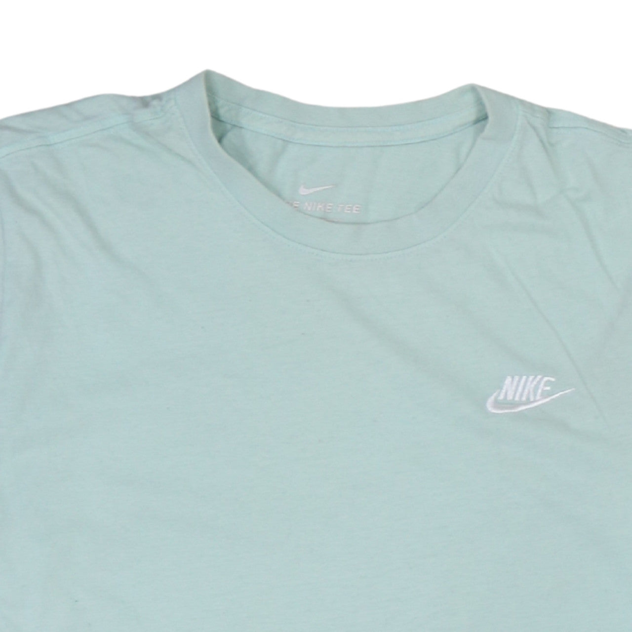 Nike Men's Green Small Crew Neck Cotton T-Shirt