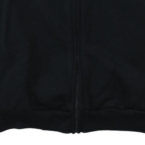 Adidas Women Black Full Zip Hoodie S 8-10 Logo Sportswear