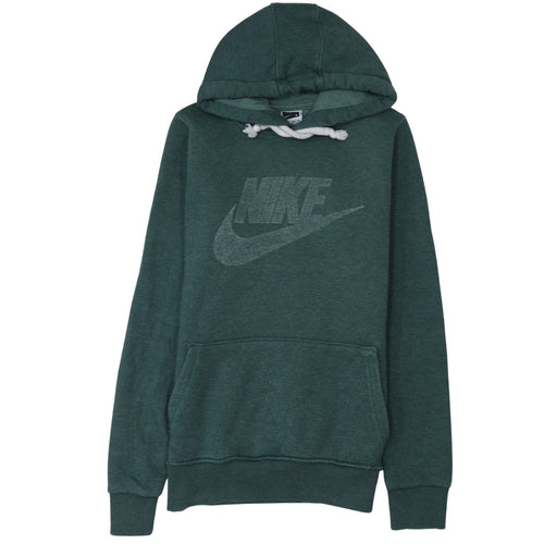 Nike Men’s Green Pullover Hoodie M Graphic Cotton Fleece Sportswear