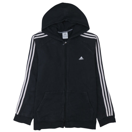 Adidas Mens Black XL Full Zip Hoodie Sports Fleece Sweatshirt