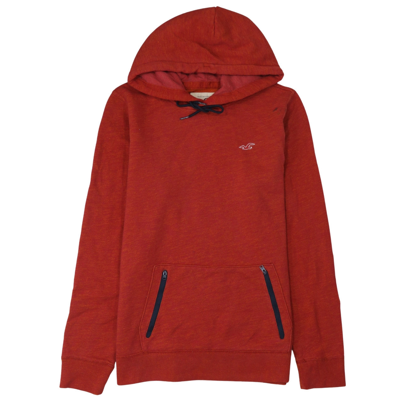 Hollister Men's Red Pullover Hoodie L Regular Fit Cotton Blend