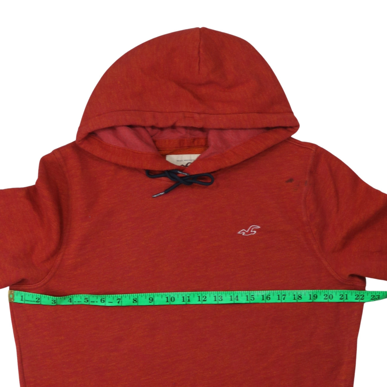 Hollister Men's Red Pullover Hoodie L Regular Fit Cotton Blend