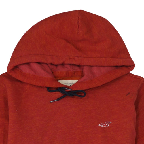 Hollister Men's Red Pullover Hoodie L Regular Fit Cotton Blend
