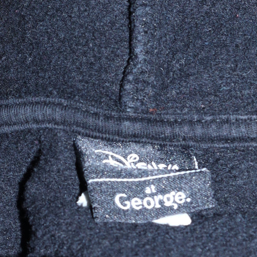 Disney at George Black Hoodie Women M Pullover Cotton Blend