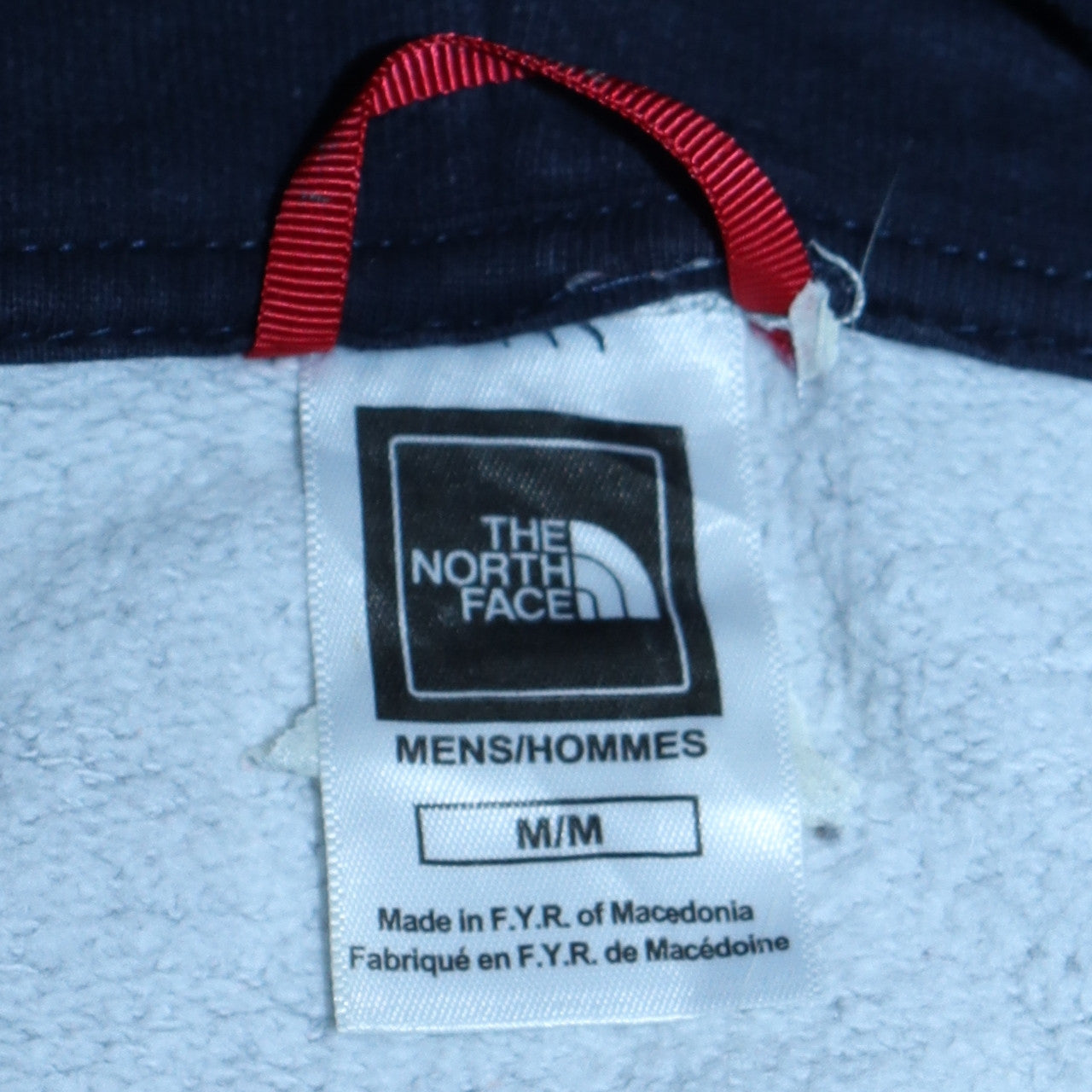 The North Face Men's Grey Pullover Hoodie M Cotton Blend Logo Sweatshirt