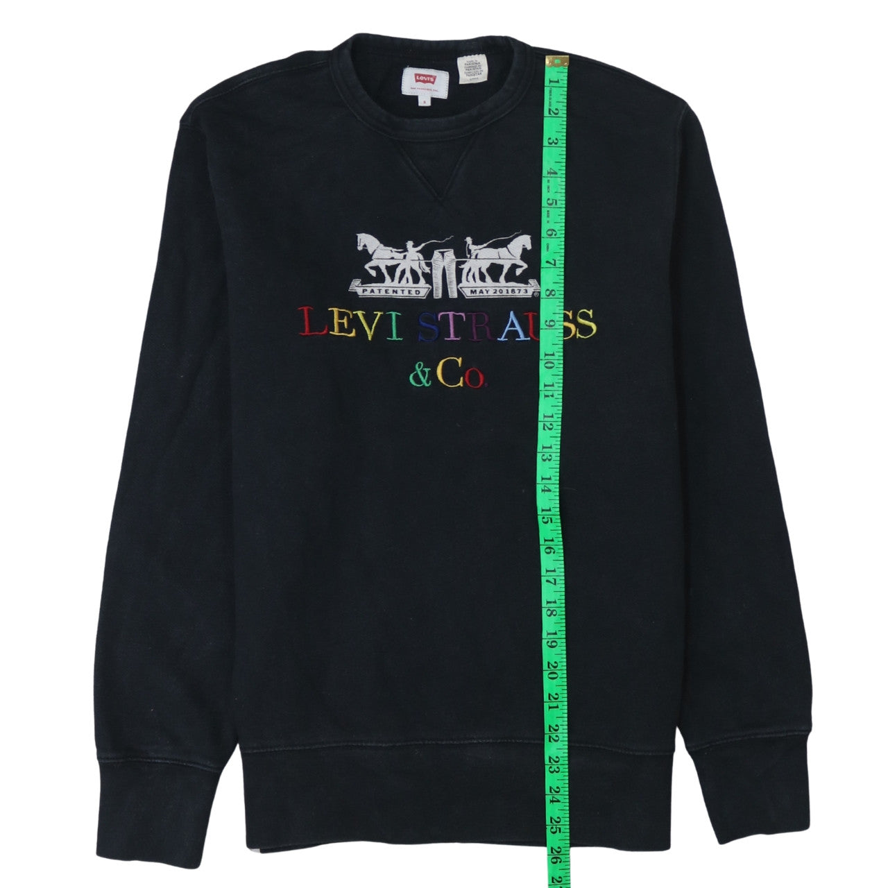 Levi's Men's Black Embroidered Logo Pullover Sweatshirt Size S