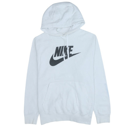 Nike Men's White Pullover Hoodie L Sports Logo Fleece