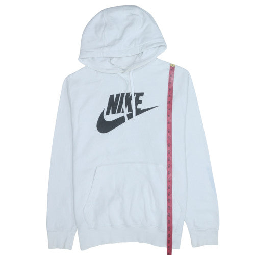 Nike Men's White Pullover Hoodie L Sports Logo Fleece