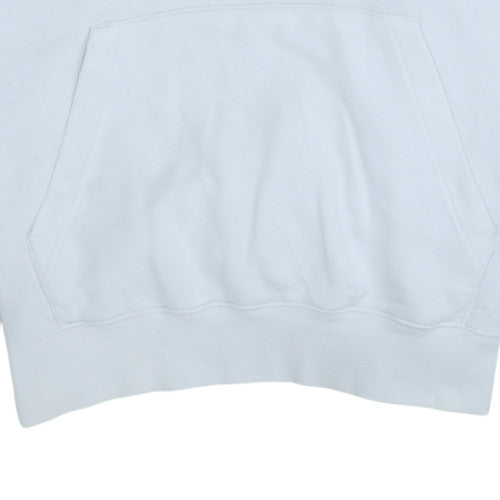 Nike Men's White Pullover Hoodie L Sports Logo Fleece