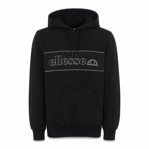 Ellesse Men's Black Pullover Hoodie L Logo Graphic Fleece Sweatshirt