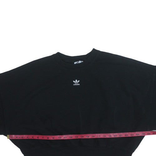 Adidas Women’s Black Cropped Crew Neck Sweatshirt Size 12