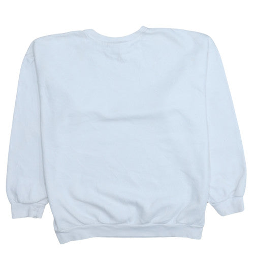 Adidas Women White Crew Neck Pullover Sweatshirt Size 12