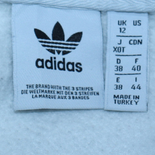 Adidas Women White Crew Neck Pullover Sweatshirt Size 12