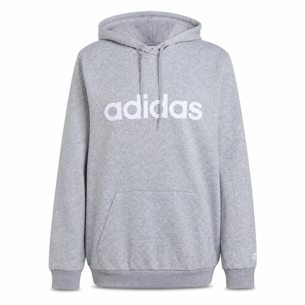 Front view of Adidas women’s grey xl pullover hoodie sweatshirt casual cotton blend