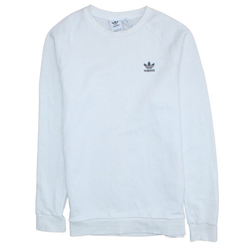adidas Men's White Crew Neck Pullover Sweatshirt Size M