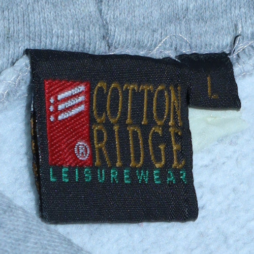 Cotton Ridge Mens Grey L Pullover Hoodie University Logo