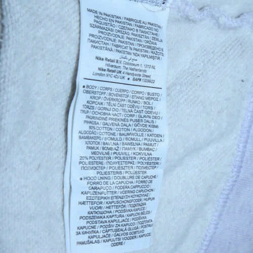Nike Men Grey Pullover Hoodie M Regular Fit Fleece Sportswear