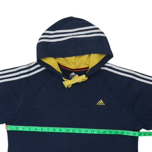 Adidas Men's Navy Blue Pullover Hoodie Size L Cotton Blend