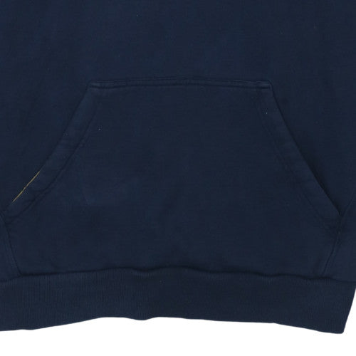 Adidas Men's Navy Blue Pullover Hoodie Size L Cotton Blend
