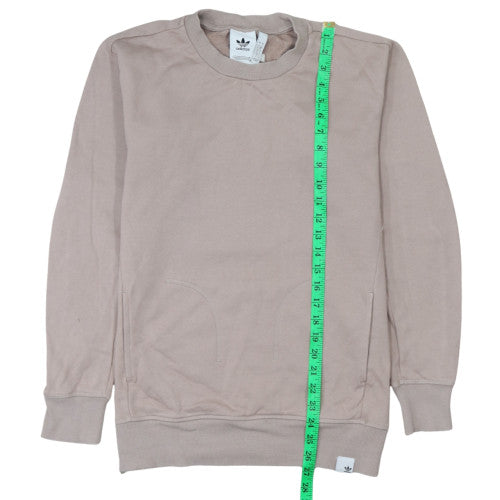 Adidas Men Beige Crew Neck Pullover Sweatshirt Size S Regular Fit