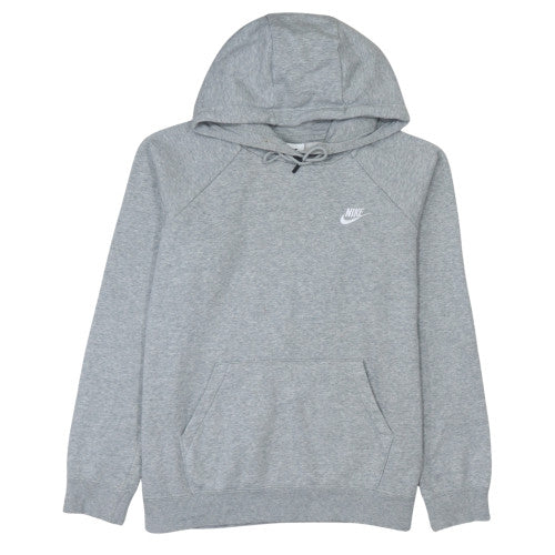 Nike Men's Grey Pullover Hoodie L Regular Fit Fleece Sweatshirt