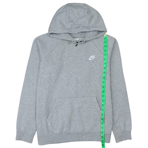 Nike Men's Grey Pullover Hoodie L Regular Fit Fleece Sweatshirt
