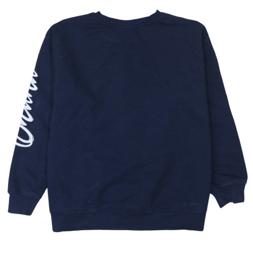 Disney Stitch Blue Teens Pullover Sweatshirt M Fleece Graphic