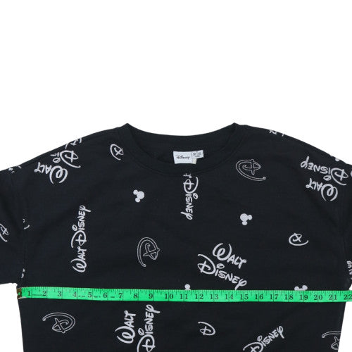 Disney Women Black XS Pullover Sweatshirt with Logo Print