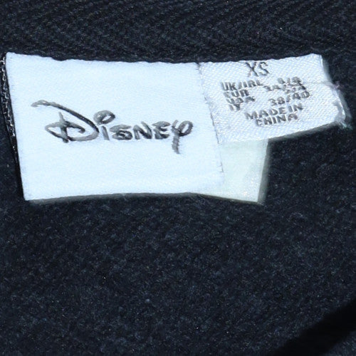 Disney Women Black XS Pullover Sweatshirt with Logo Print