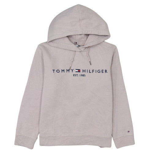 Tommy Hilfiger Men’s Beige Pullover Hoodie Medium Classic Logo