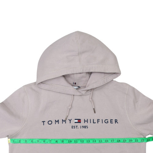 Tommy Hilfiger Men’s Beige Pullover Hoodie Medium Classic Logo