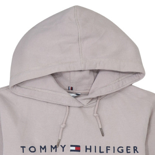 Tommy Hilfiger Men’s Beige Pullover Hoodie Medium Classic Logo