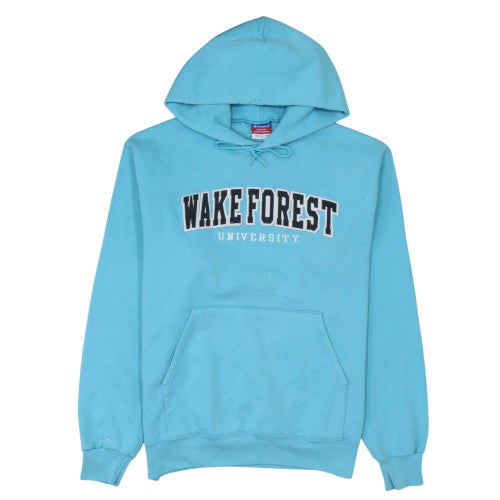 Champion Mens Blue Wake Forest University Pullover Hoodie L