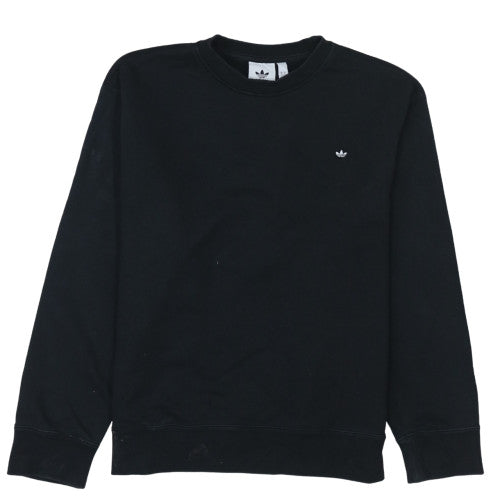 Adidas Mens Black Crew Neck Pullover Sweatshirt Size M