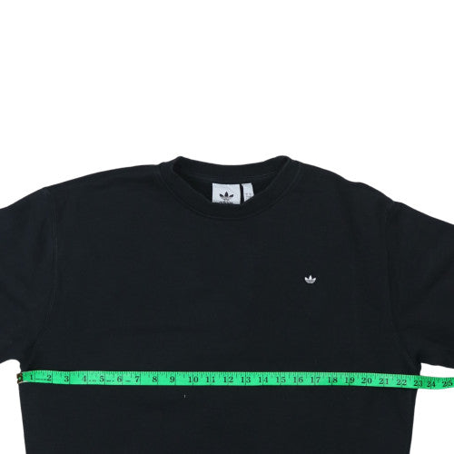 Adidas Mens Black Crew Neck Pullover Sweatshirt Size M