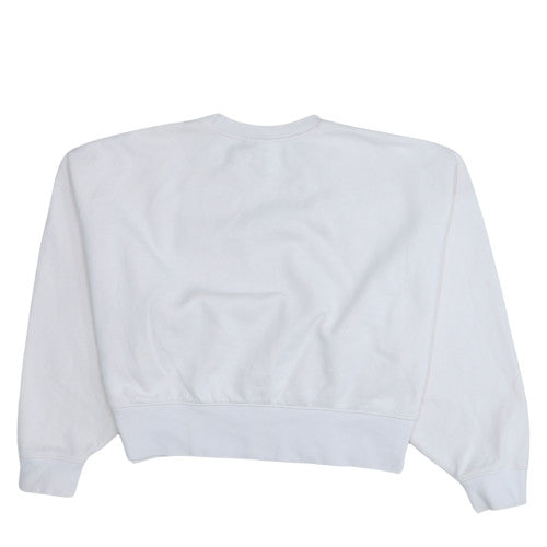 Adidas Womens White Crew Neck Pullover Sweatshirt Size 10