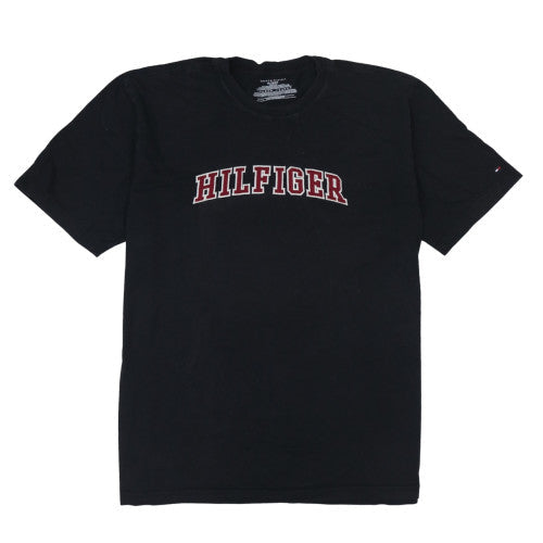 Tommy Hilfiger Men’s Black XL Embroidered Logo Crew Neck T-Shirt