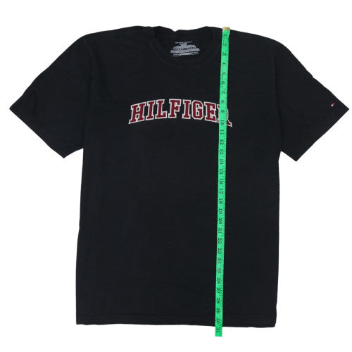 Tommy Hilfiger Men’s Black XL Embroidered Logo Crew Neck T-Shirt