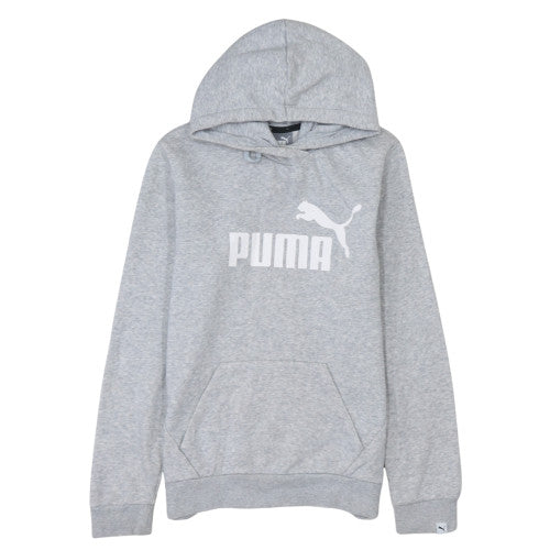 Puma Mens Grey Pullover Hoodie Size M Regular Fit Graphic Logo