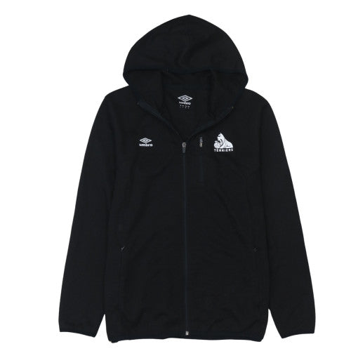 Umbro Mens Black Full Zip Hoodie Sweatshirt L Sports Football