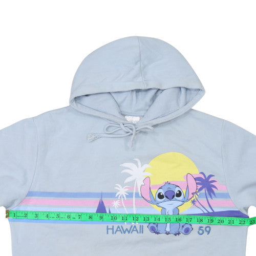 Disney Women Blue Stitch Hawaii Pullover Hoodie Size M