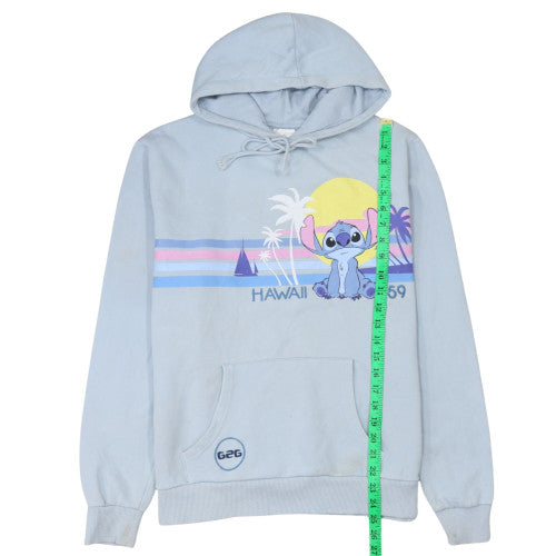 Disney Women Blue Stitch Hawaii Pullover Hoodie Size M