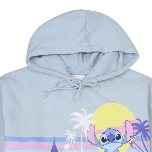 Disney Women Blue Stitch Hawaii Pullover Hoodie Size M