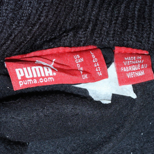 Puma Men's Black Full Zip Collared Sweatshirt L Regular Fit