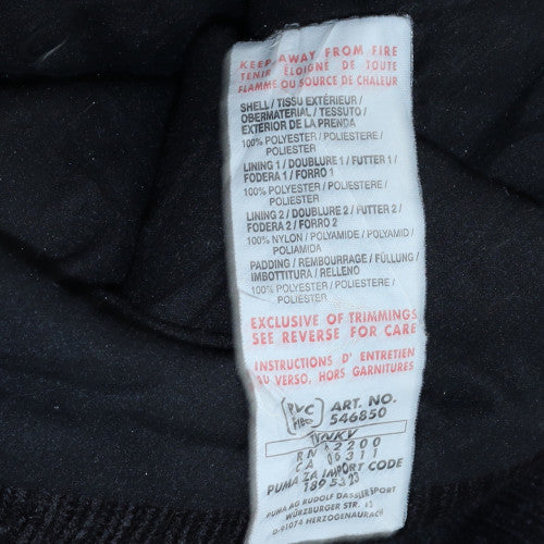 Puma Men's Black Full Zip Collared Sweatshirt L Regular Fit