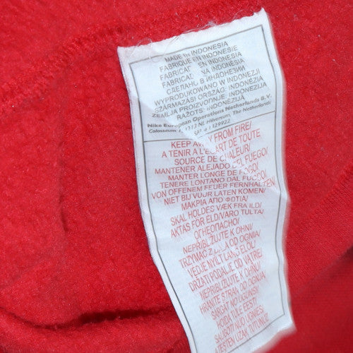 Nike Men's Red 1/4 Zip Fleece Sweatshirt Pullover Size L
