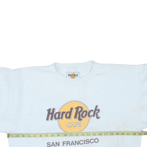 Hard Rock Cafe San Francisco Men's White Large Crew Neck Sweatshirt