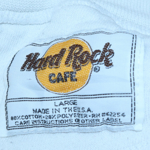 Hard Rock Cafe San Francisco Men's White Large Crew Neck Sweatshirt